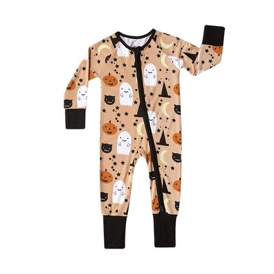 Emerson & Friends trick or treat halloween bamboo convertible footie pajama