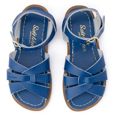 Sun San Salt Water Sandals, Cobalt Blue Leather
