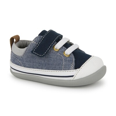 See Kai Run (First Walker) - Stevie II Blue Denim canvas