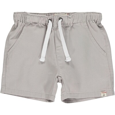 Me &amp; Henry pale gray twill boys shorts