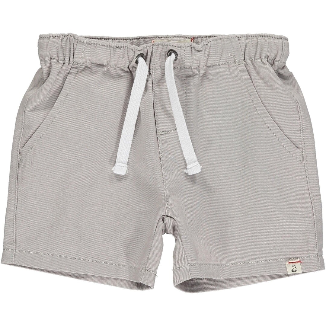 Me &amp; Henry pale gray twill boys shorts