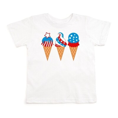 Sweet Wink Patriotic Ice Cream S/S white shirt