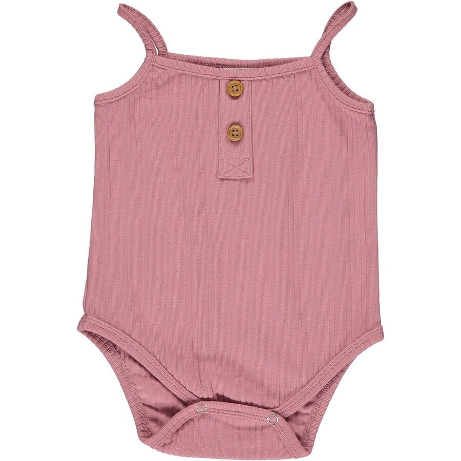 Vignette  Karter onesie in the ribbed cotton blend-rose