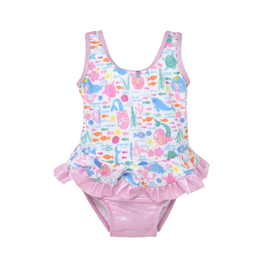 Flap happy Stella Infant ruffle swimsuit - Fantasea Mermaid SPF 50+