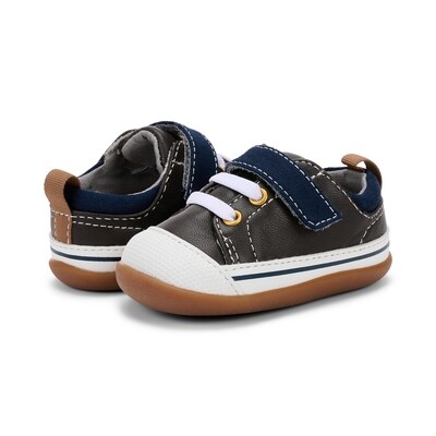 See Kai Run (First Walker) - Stevie II Brown Leather/blue