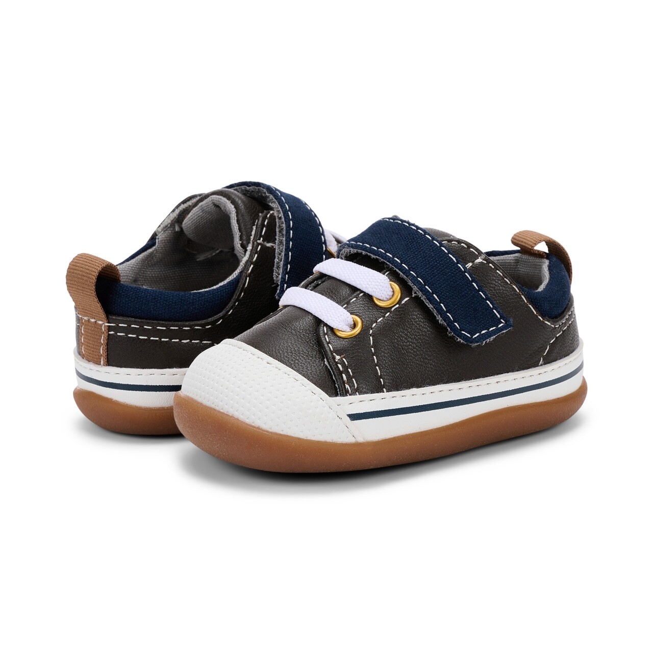 See Kai Run (First Walker) - Stevie II Brown Leather/blue