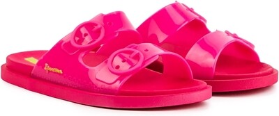 Ipanema Follow Kids dark pink slip on sandals-made in Brazil