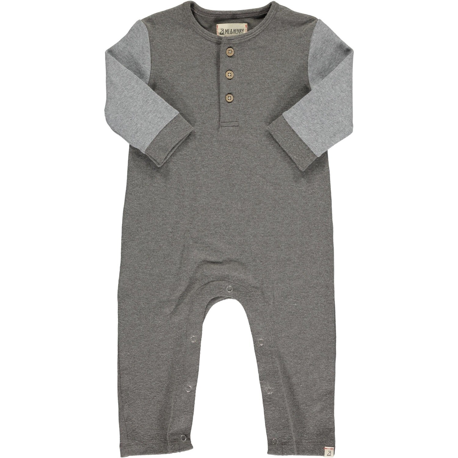 Me &amp; Henry Estill Raglan Romper-mushroom