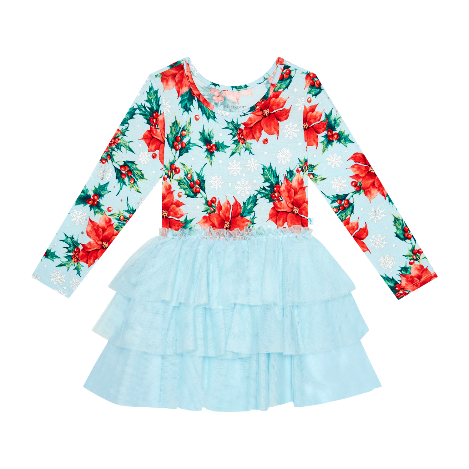 Posh Peanut long sleeve tulle dress-Winter Lily