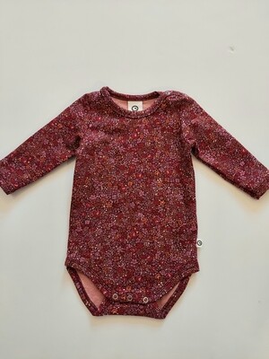 Musli organic cotton petit blossom bodysuit sweatshirt-Boysenberry/berry red