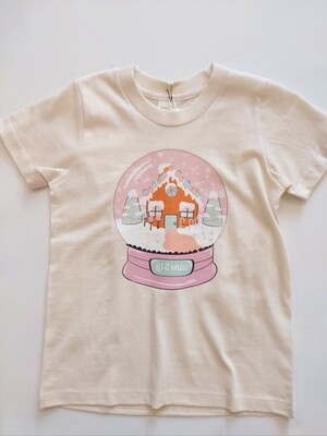 Bohemian Babies short sleeved &quot;Let it snowglobe&quot; organic T Shirt