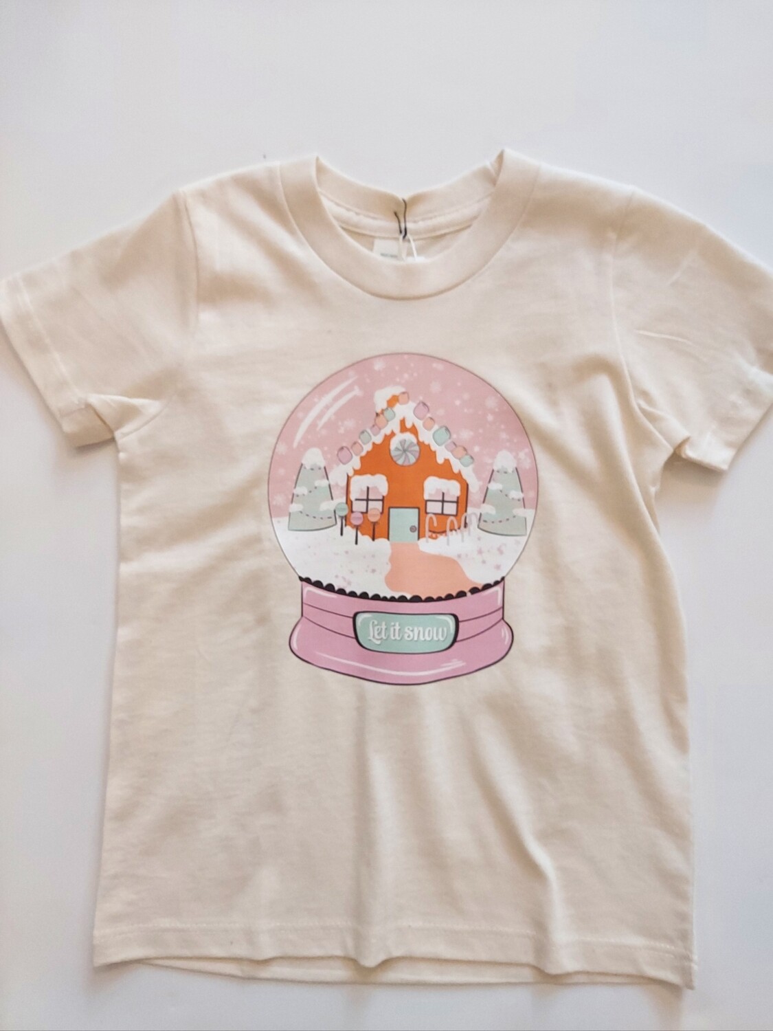Bohemian Babies short sleeved &quot;Let it snowglobe&quot; organic T Shirt