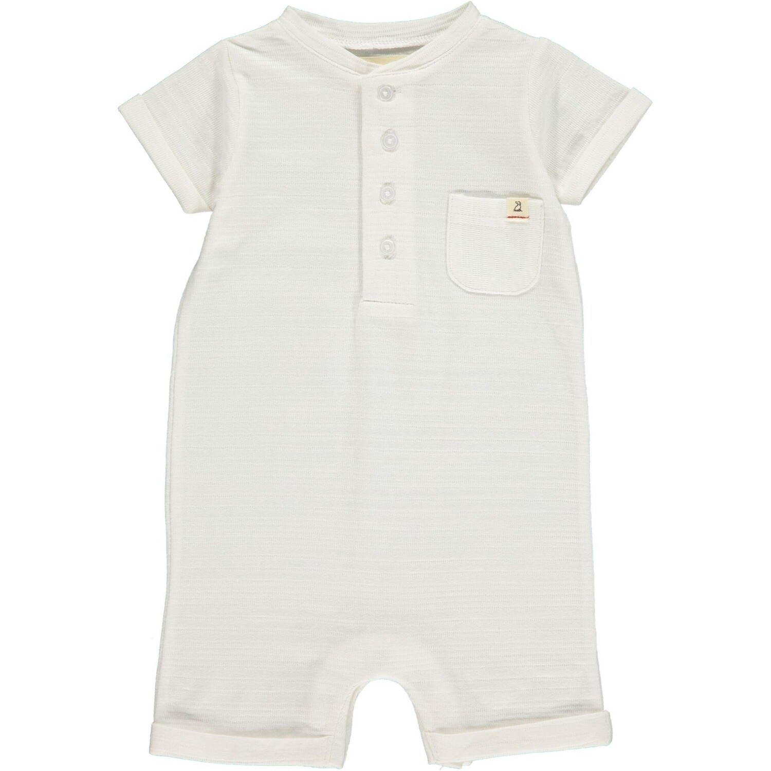 Me &amp; Henry Camborne ribbed henley  romper-white