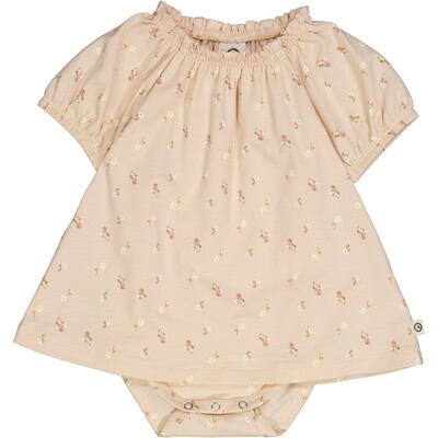 Musli certified organic cotton floral bodysuit dress