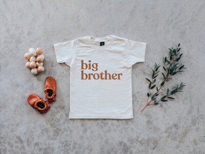 Gladfolk organic cream cotton short sleeved Big Brother T Shirt