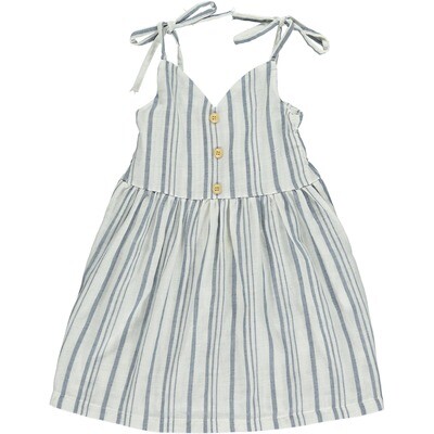Vignette Penny Dress- navy stripe print