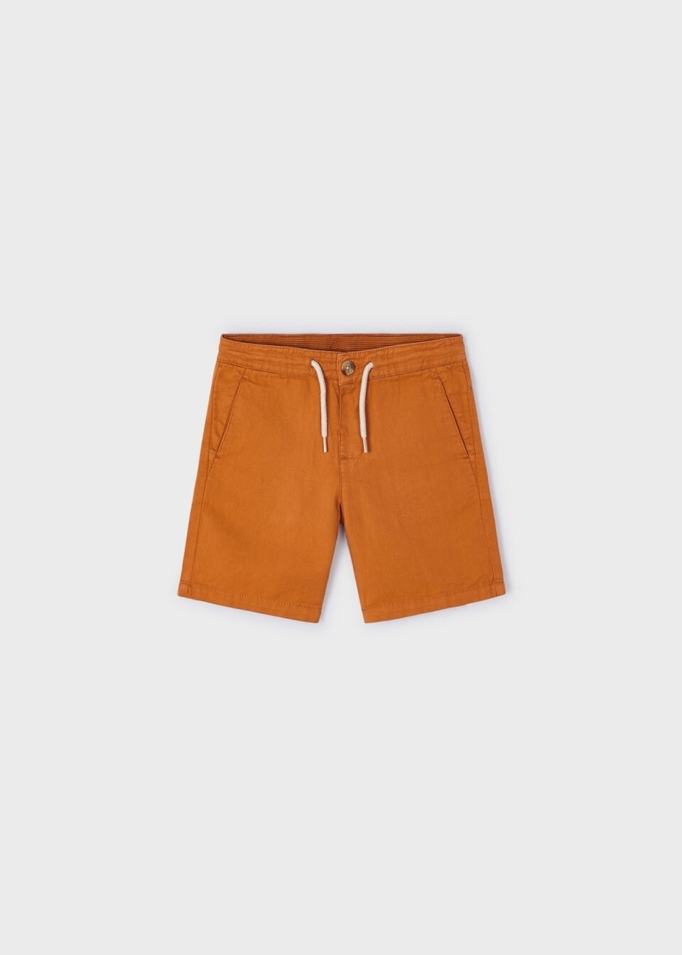 Mayoral cotton/linen burnt orange shorts-adjustable waist