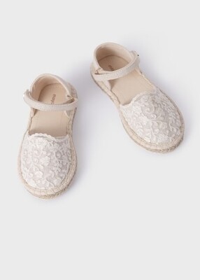 Mayoral off white lace espadrilles