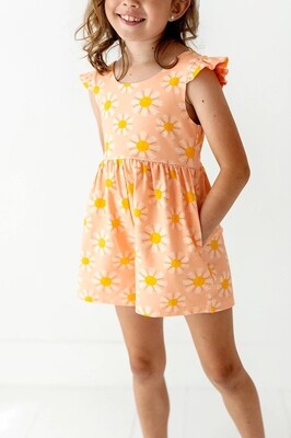 Ollie Jay Macie romper in the blooming sunshine print