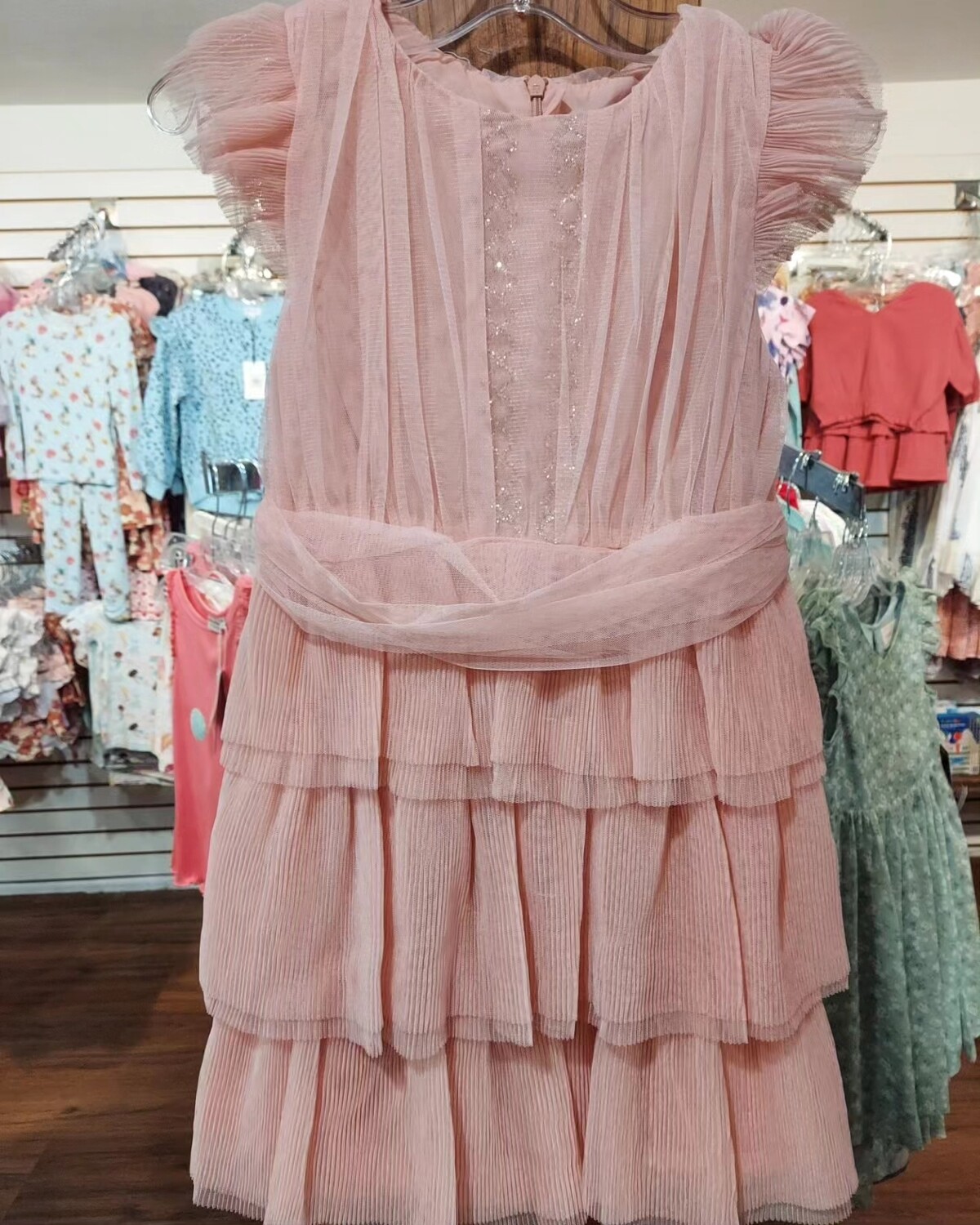 Mayoral party dress in a nude with tulle
