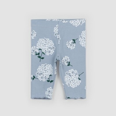 Miles the Label girls blue hydrangea bike shorts-organic cotton