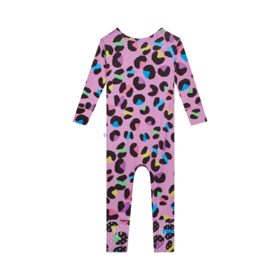 Posh Peanut  zippered convertible one piece - Electric Leopard