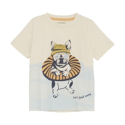 Minymo - organic cotton jersey floating pups&quot; surf T shirt