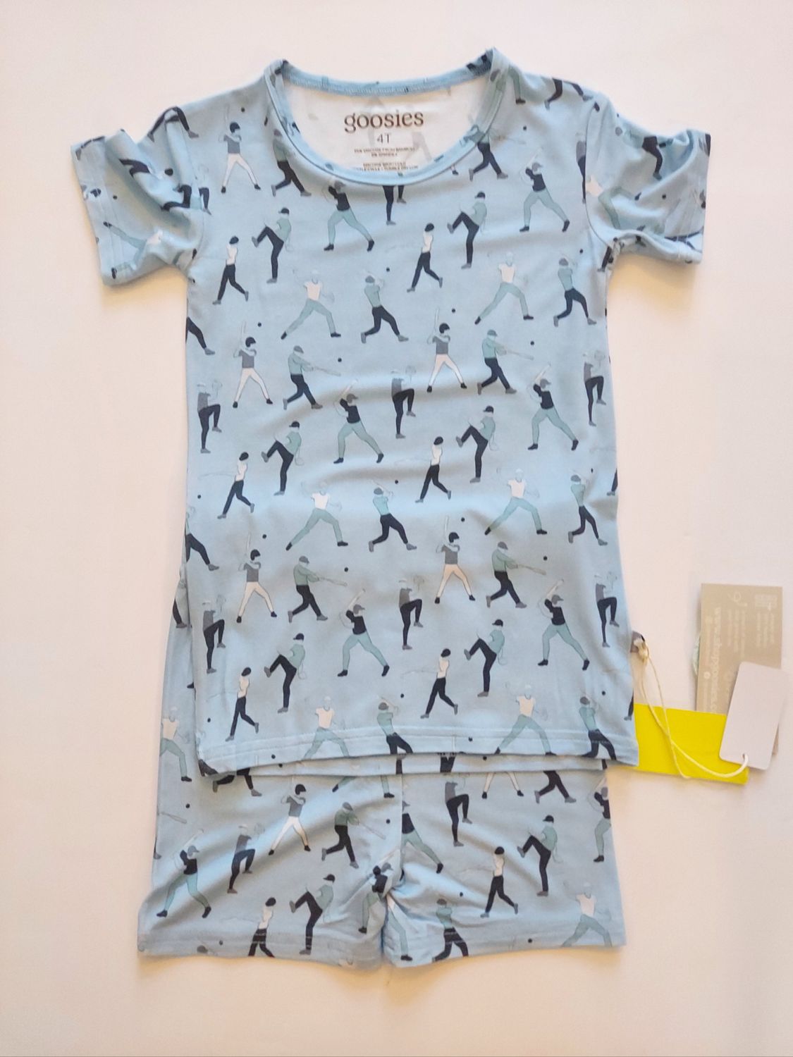 Goosies bamboo short sleeve  &amp; short pajama set-Baseball