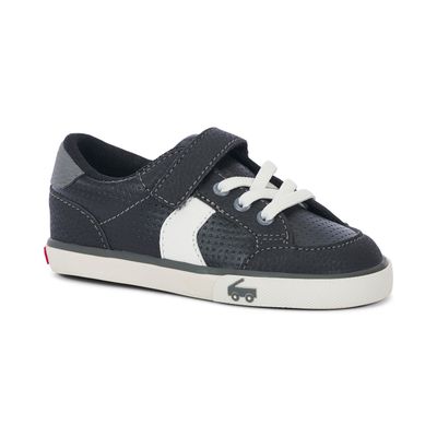 See Kai Run Connor  black leather  sneakers