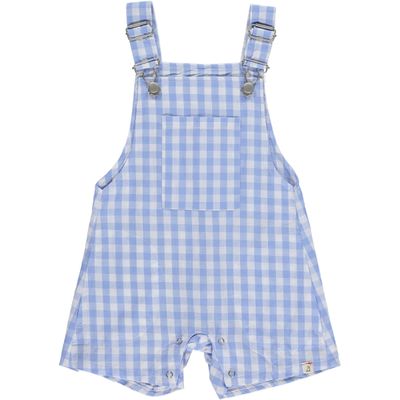 Me &amp; Henry Galleon blue plaid woven overalls