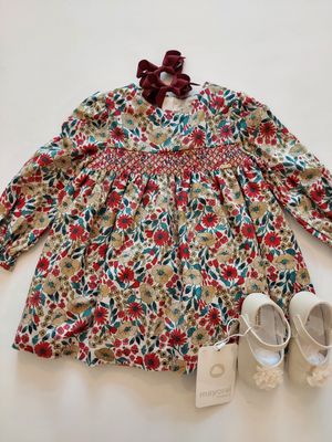 New Fall Mayoral smocked dress with flowers
