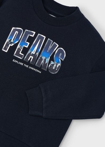 Mayoral navy &quot;Peaks&quot; explore the unknown sweatshirt