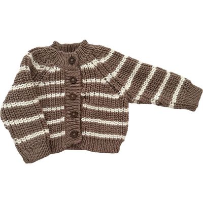 The Blueberry Hill rib knit striped cardigan sweater-unisex