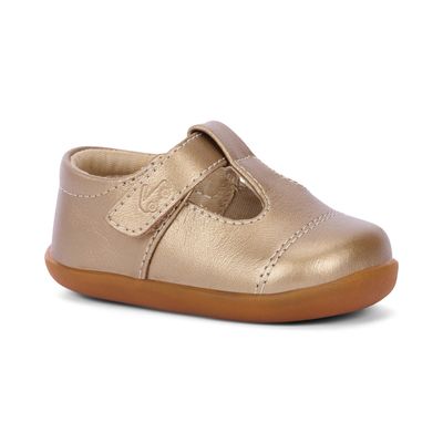 See Kai Run (First Walker) - Bianca Mini Gold Leather Mary Jane shoes