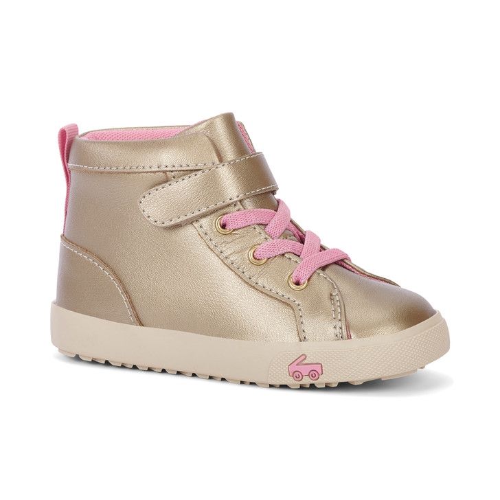 See Kai Run Hudson gold leather boots