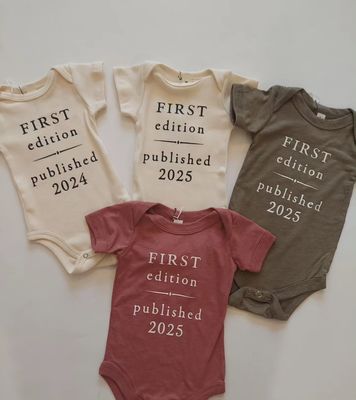Gladfolk organic cotton mauve short sleeve first edition 2025  bodysuit