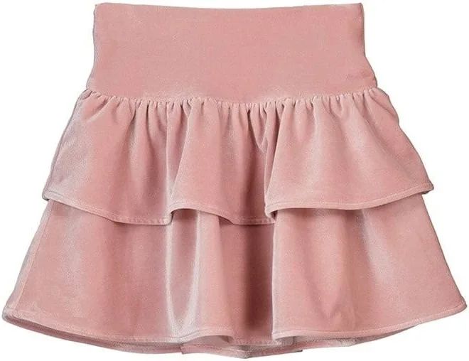 Fall Mayoral nude velour 2 tiered skirt