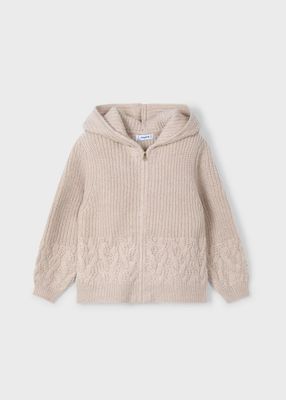 New Fall Mayoral tan hooded sweater w/zipper