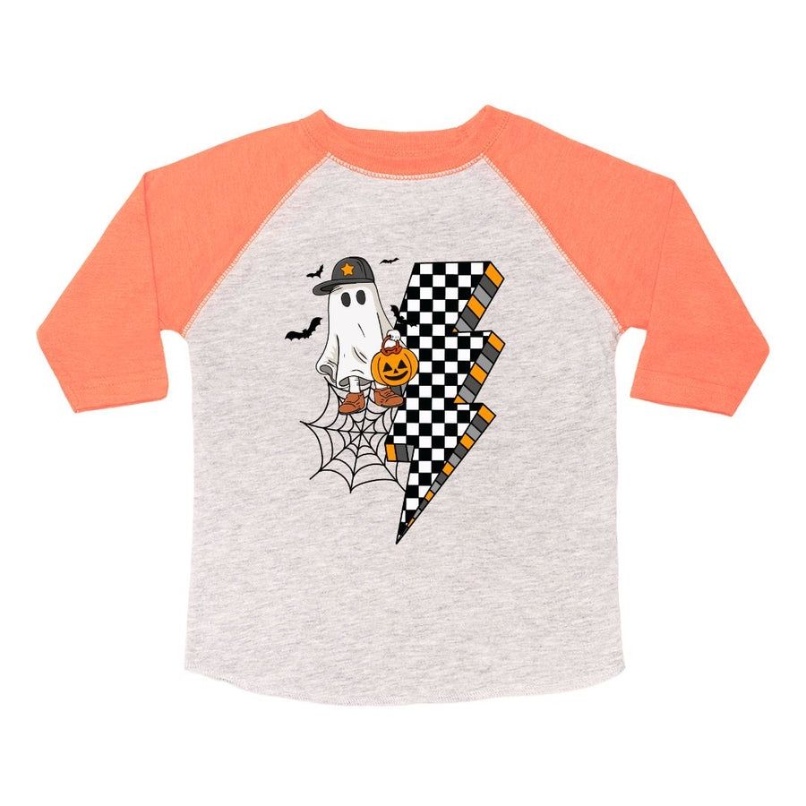 Sweet Wink checker ghost halloween 3/4 shirt