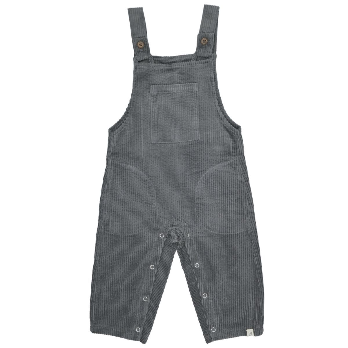 Me &amp; Henry Gleason charcoal chunky corduroy overalls-grey