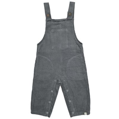 Me &amp; Henry Gleason charcoal chunky corduroy overalls-grey