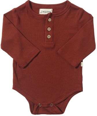 Me &amp; Henry Aynor rib onesie-rust