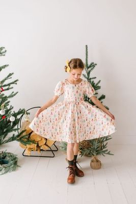 Ollie Jay Puff Twirl Dress in Nutcracker  with pockets!