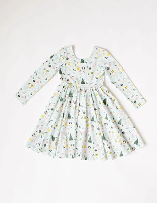 Ollie Jay Gwendolyn Twirl Dress in Festive scenes with pockets!