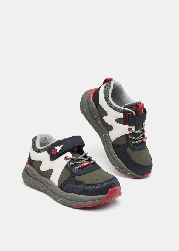 Mayoral Boys Khaki Platform sneakers w/basketball