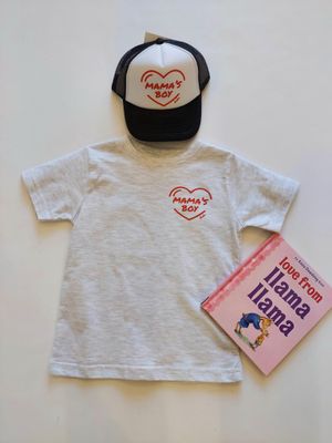 BuBu &quot;Mama&#39;s Boy&quot;  grey tee