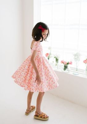 Ollie Jay classic twirl dress in Rainbow hearts