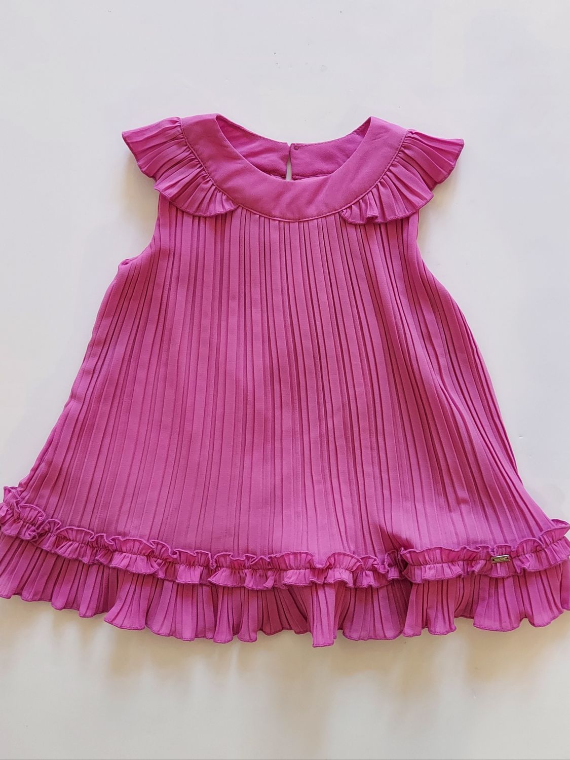 Mayoral soft pleated magenta swing dress