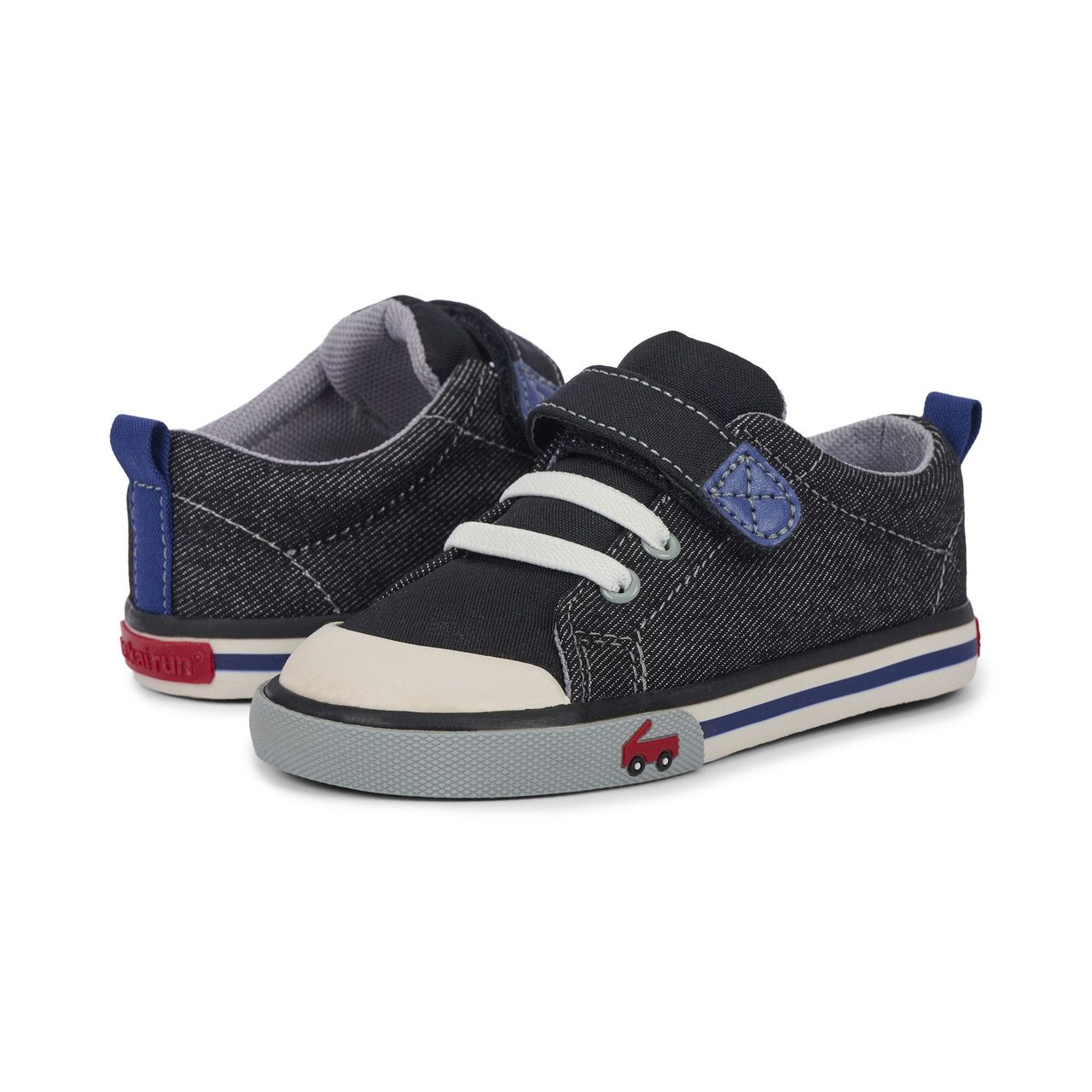 See Kai Run Stevie II  Raven Black canvas sneakers
