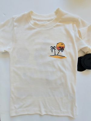 Tiny Whales &quot;Paradise&quot; short sleeve retro T Shirt